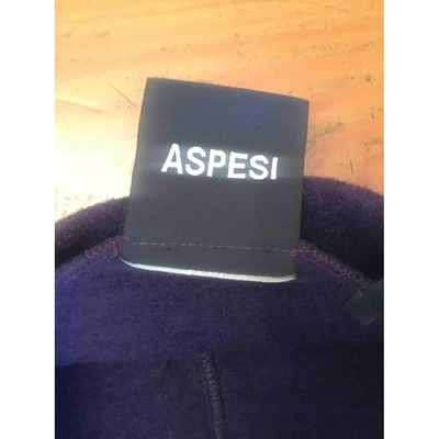 Pre-owned Aspesi Wool Caban In Purple