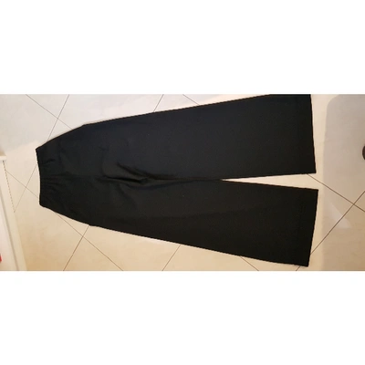 Pre-owned Jucca Wool Large Pants In Black