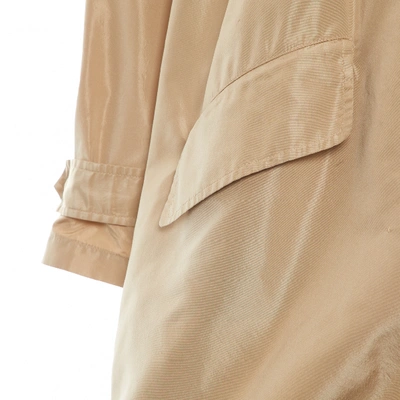 Pre-owned Ralph Lauren Silk Trench Coat In Beige