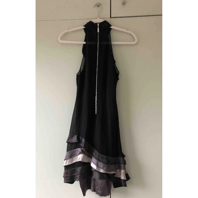 Pre-owned Karen Millen Silk Mid-length Dress In Black