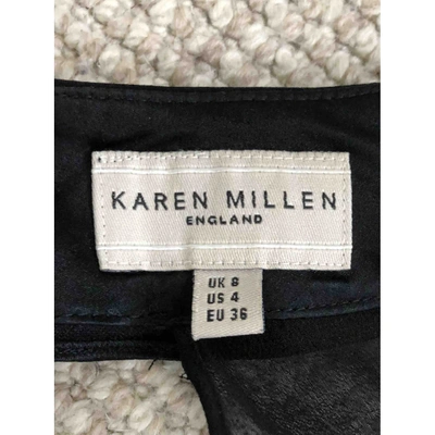 Pre-owned Karen Millen Silk Mid-length Dress In Black
