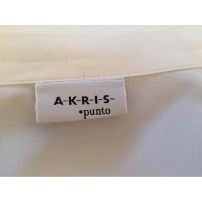 Pre-owned Akris Punto White Cotton  Top