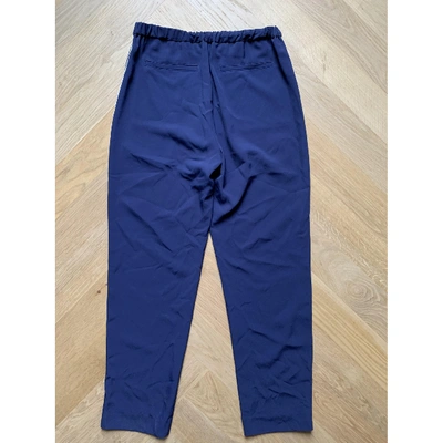 Pre-owned Closed Blue Silk Trousers