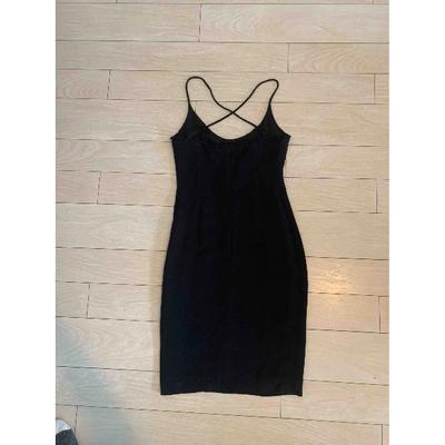 Pre-owned Ferragamo Silk Mini Dress In Black