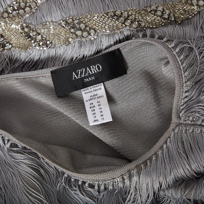 Pre-owned Azzaro Mini Dress In Grey