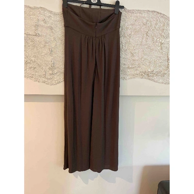Pre-owned Milly Maxi Dress In Brown