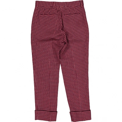 Pre-owned Miu Miu Wool Chino Pants In Red