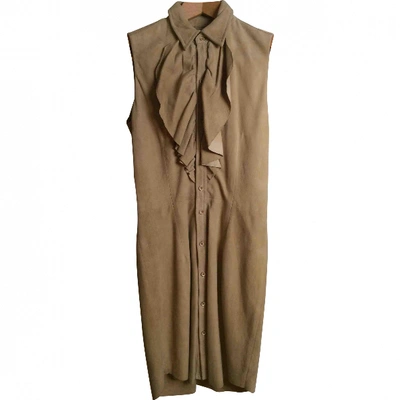 Pre-owned Polo Ralph Lauren Dress In Camel