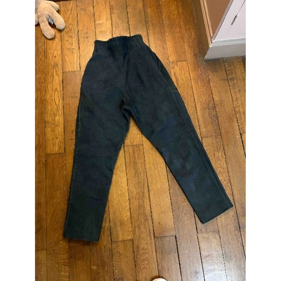 Pre-owned Situationist Straight Trousers In Blue
