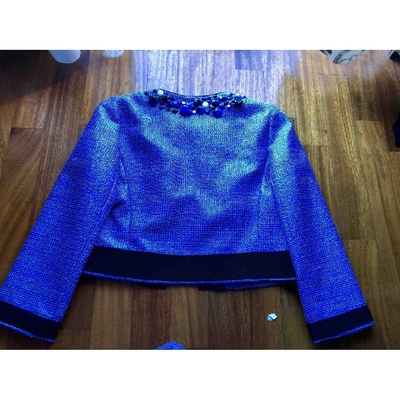 Pre-owned Giambattista Valli Blue Synthetic Jacket