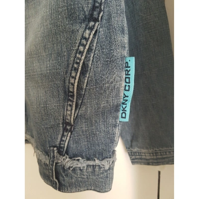 Pre-owned Dkny Short Vest In Blue