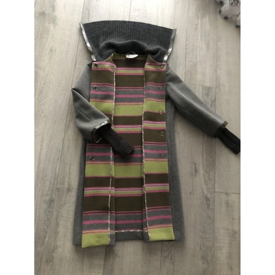 Pre-owned M Missoni Wool Coat In Grey