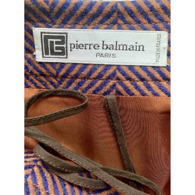 Pre-owned Pierre Balmain Wool Mid-length Skirt In Multicolour