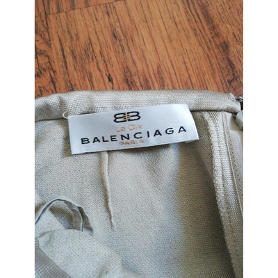 Pre-owned Balenciaga Gold Silk Skirt