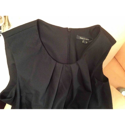 Pre-owned Tara Jarmon Wool Mid-length Dress In Black