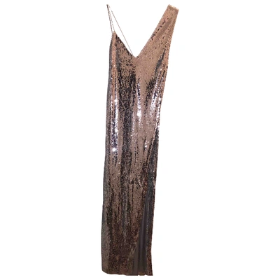 Pre-owned Alexander Terekhov Glitter Maxi Dress In Silver