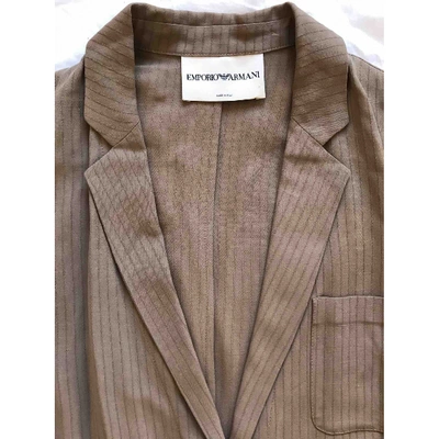 Pre-owned Emporio Armani Brown Viscose Jacket