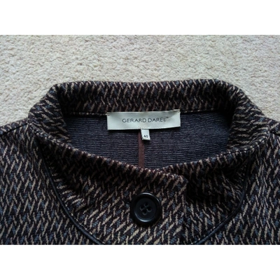 Pre-owned Gerard Darel Brown Synthetic Jacket