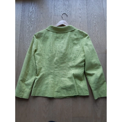 Pre-owned Alberta Ferretti Green Linen Jacket