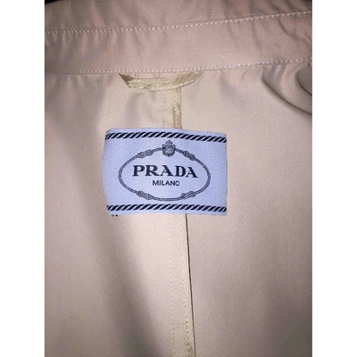 Pre-owned Prada Grey Cotton Trench Coat