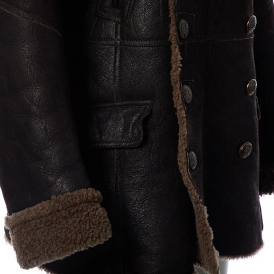 Pre-owned Dolce & Gabbana Brown Shearling Coat