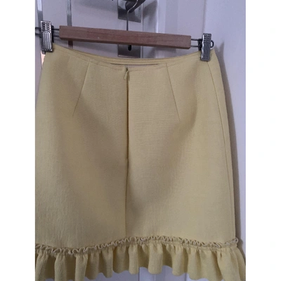 Pre-owned Claudie Pierlot Mini Skirt In Yellow
