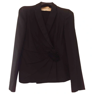 Pre-owned Valentino Black Silk Jacket