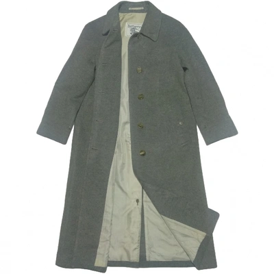 Pre-owned Burberry Grey Wool Trench Coat
