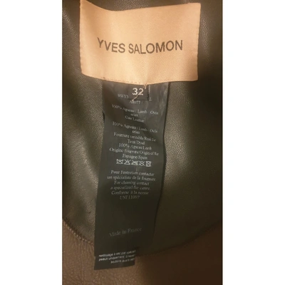 Pre-owned Yves Salomon Brown Shearling Coat