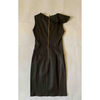FENDI Pre-owned Leather Mid-length Dress In Brown