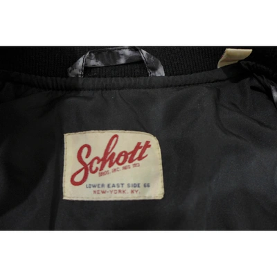 Pre-owned Schott Biker Jacket In Grey