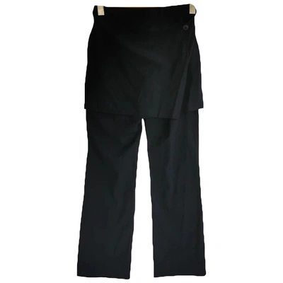 Pre-owned Issey Miyake Straight Pants In Black
