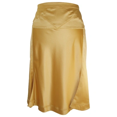 Pre-owned Just Cavalli Mid-length Skirt In Gold