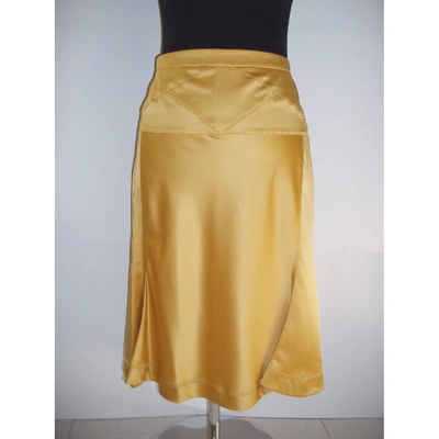 Pre-owned Just Cavalli Mid-length Skirt In Gold