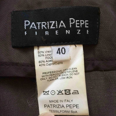 Pre-owned Patrizia Pepe Linen Short Vest In Brown