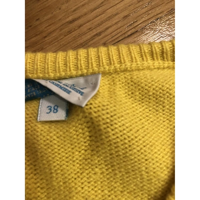 Pre-owned Ballantyne Cashmere Jumper In Yellow