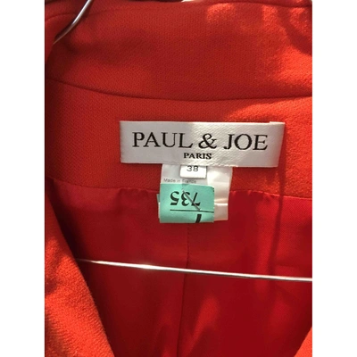 Pre-owned Paul & Joe Wool Coat In Orange