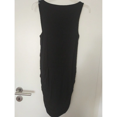 Pre-owned Velvet Mini Dress In Black