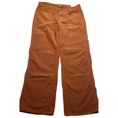 Pre-owned Closed Camel Cotton Trousers