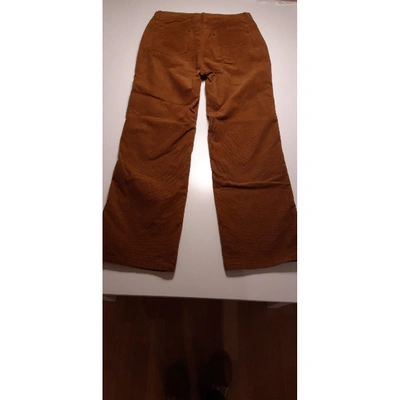 Pre-owned Closed Camel Cotton Trousers