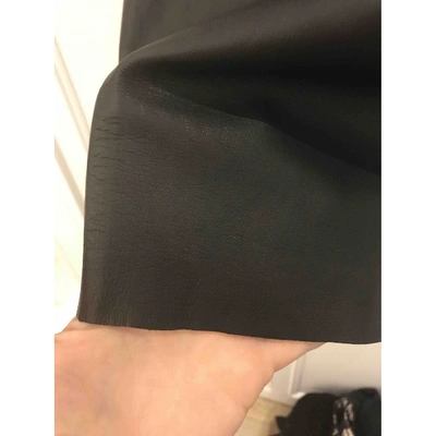 Pre-owned Veda Leather Mini Dress In Black
