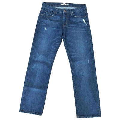 Pre-owned J Brand Straight Jeans In Blue