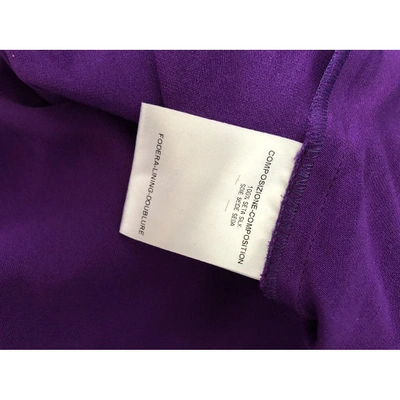 Pre-owned Gucci Purple Silk Skirt
