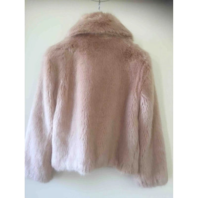 Pre-owned Topshop Tophop  Pink Faux Fur Leather Jacket