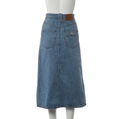 Pre-owned Miu Miu Mid-length Skirt In Blue