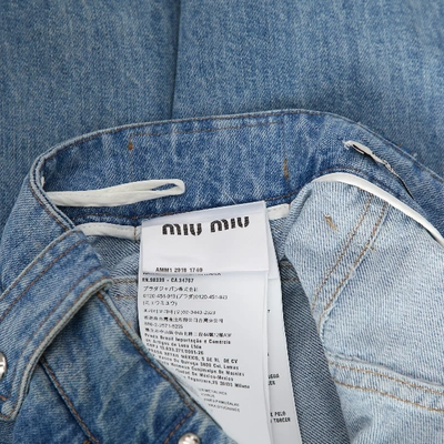 Pre-owned Miu Miu Mid-length Skirt In Blue