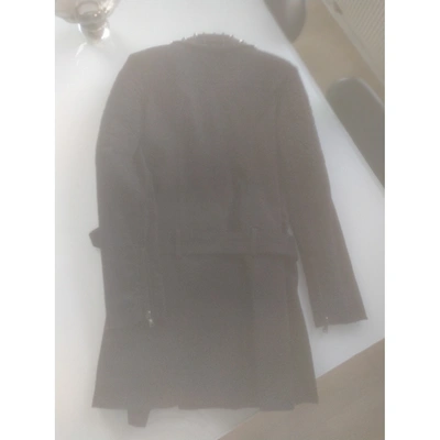Pre-owned Pierre Balmain Trench Coat In Black