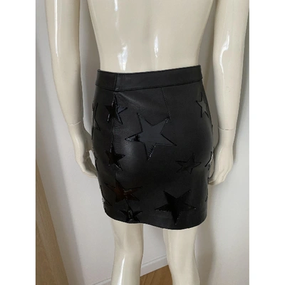 Pre-owned Zoe Karssen Leather Mini Skirt In Black