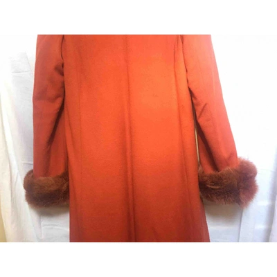 Pre-owned Emanuel Ungaro Wool Coat In Orange