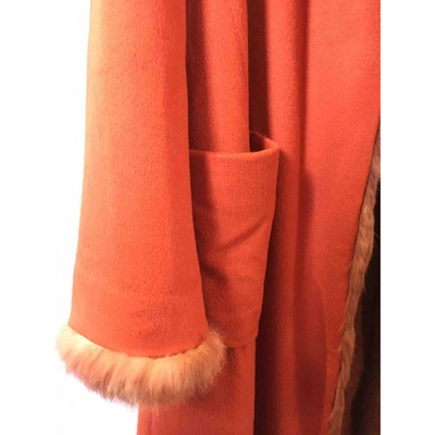 Pre-owned Emanuel Ungaro Wool Coat In Orange